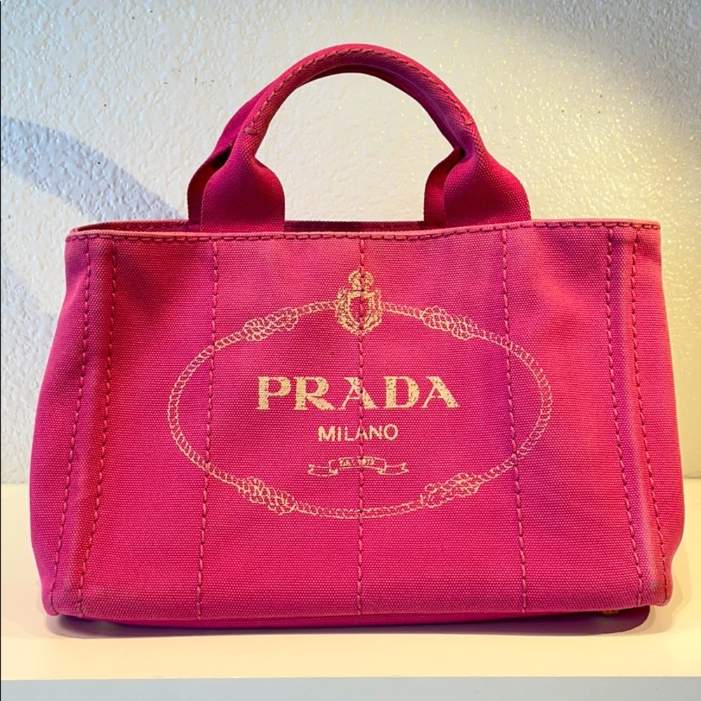 Prada Canapa Crossbody Bag (Hot Pink)